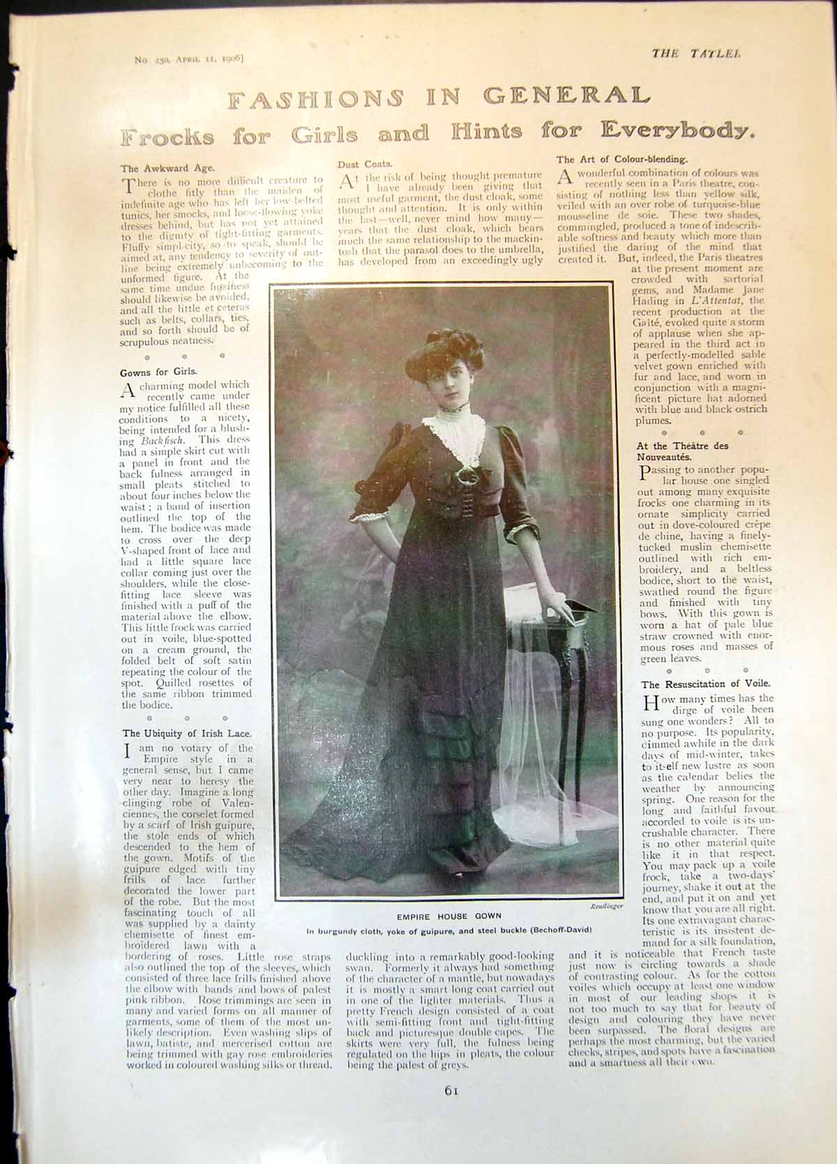 Old Empire House Gown Bechoff-David Jewellery Parisian Diamond Co 190 Victorian