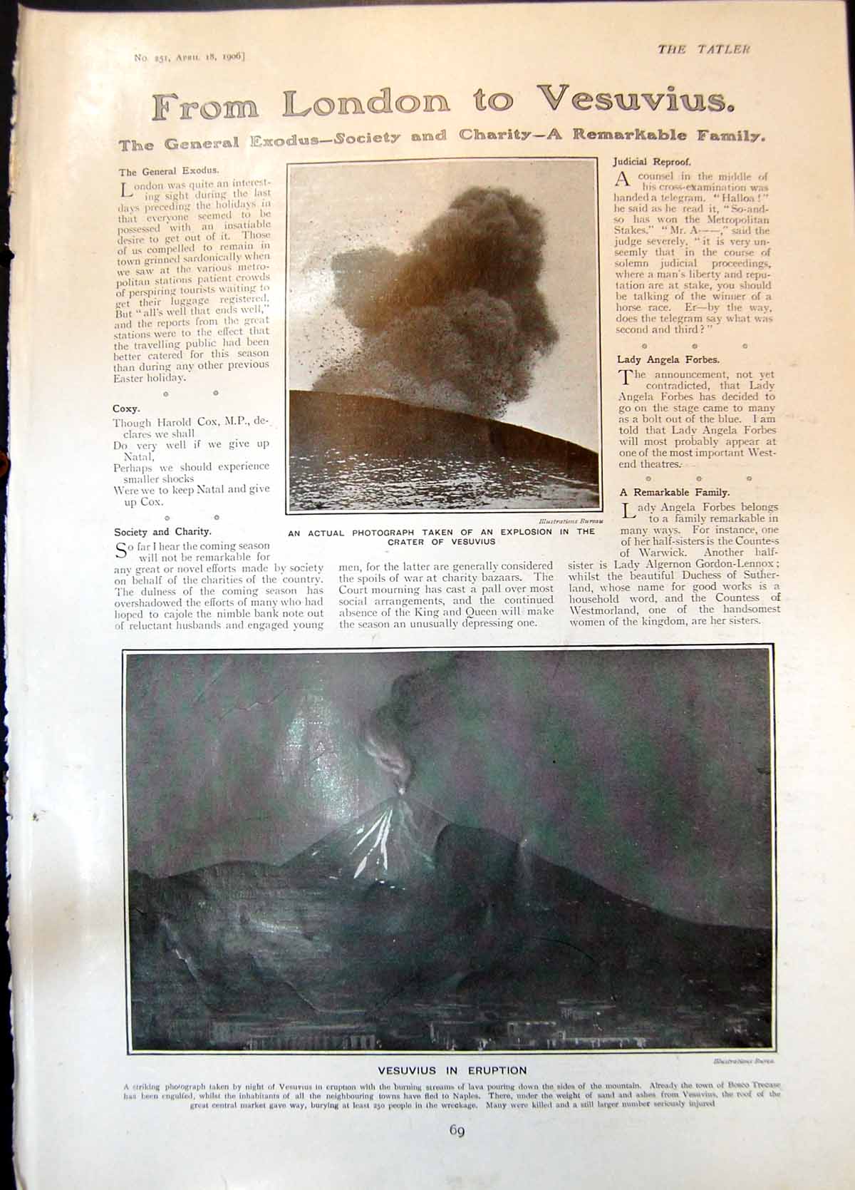 Old Explosion Crater Vesuvius Eruption Bank Holiday Episode Policeman