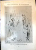 Antique Print Mary Ann Again George Belcher Mrs Smudge Museum Skeleton 1906