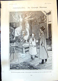 Old Print Consoling George Morrow Statue Man Barbers Only Got Penny 1906 20th