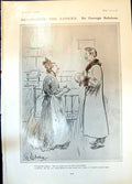 Antique Old Print Reassuring Lodger George Belcher Good Fortune Beggar 1906