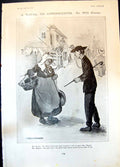 Antique Old Print Rival To Appendicitis Will Owen Curate Charles Lever 1906