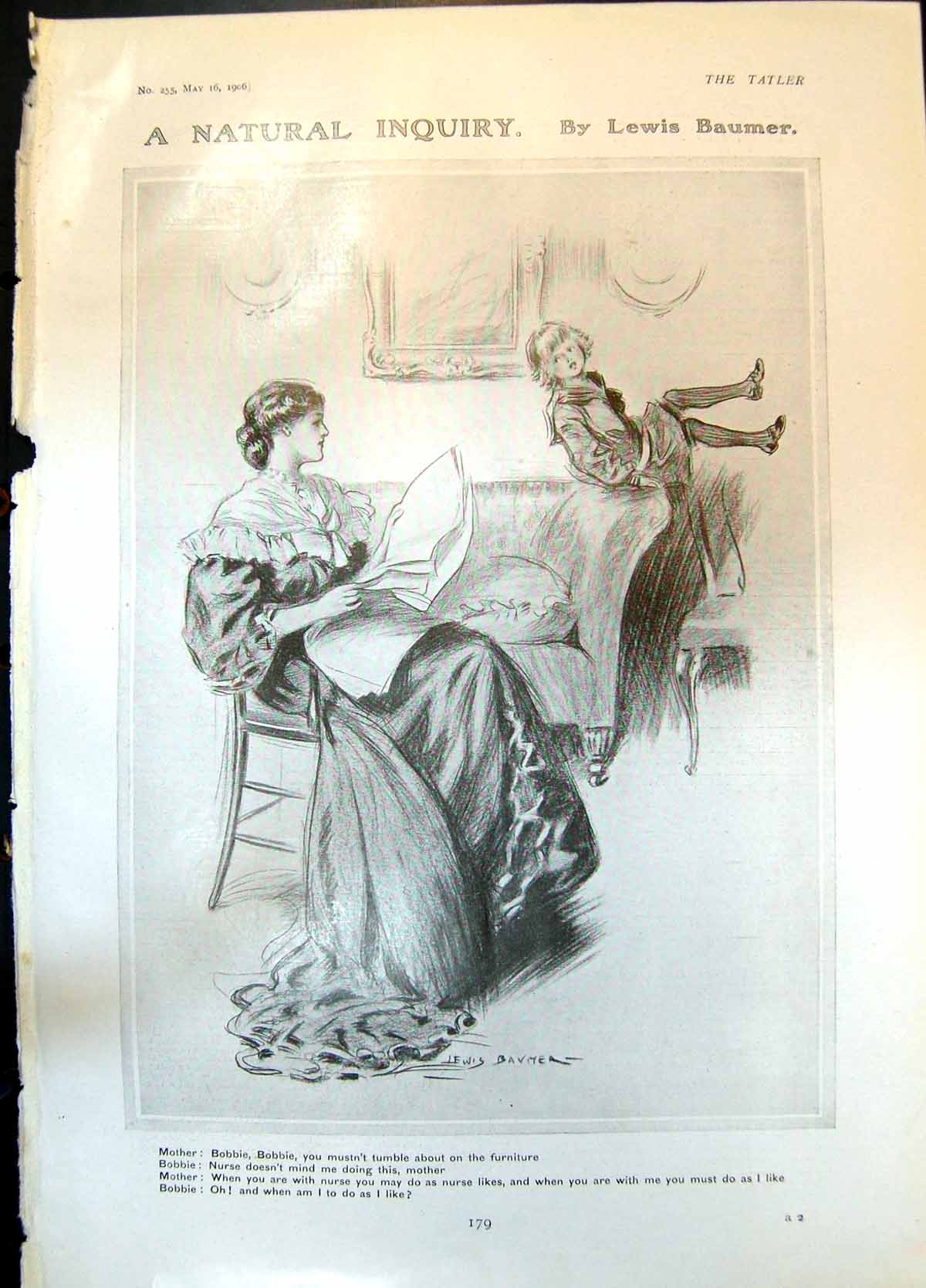 Old Natural Inquiry Lewis Baumer Mother Bobbie Climbing Furniture 190 Victorian