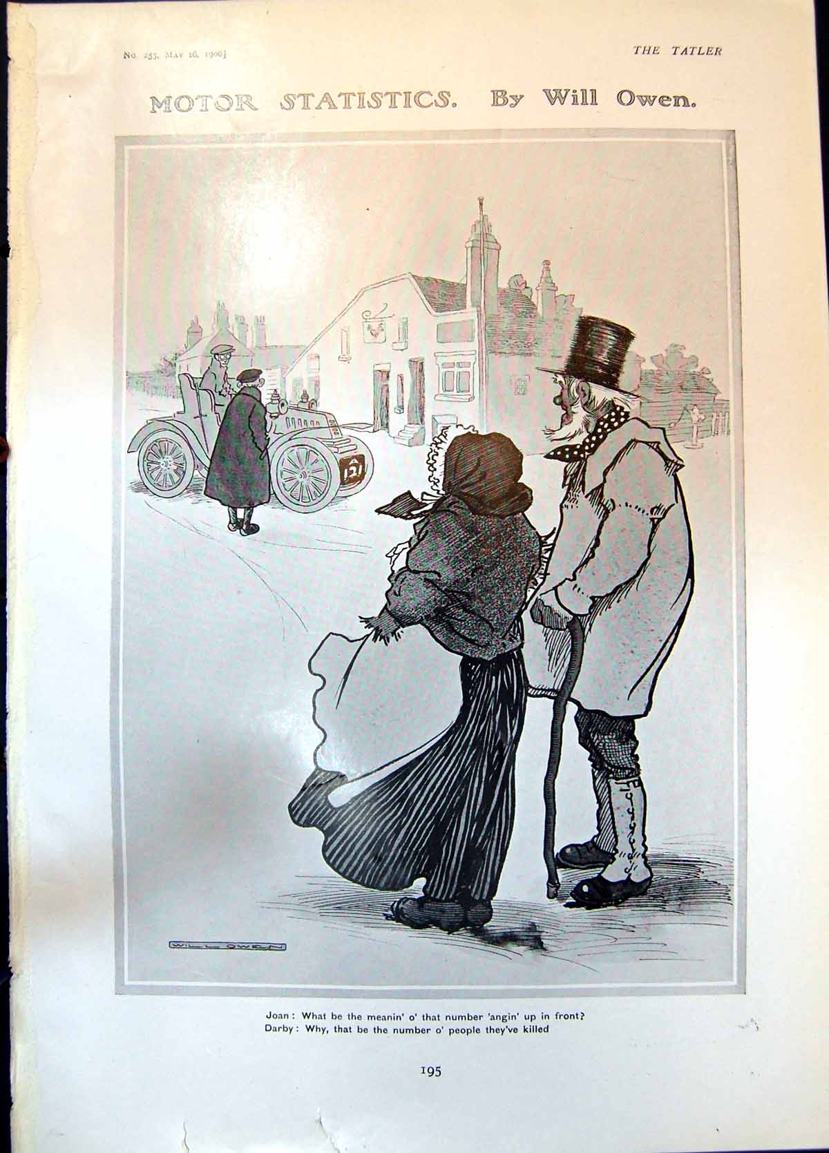 Old Motor Statistics Will Owen Ignorance Not Misfortune Phil May 1906 20th