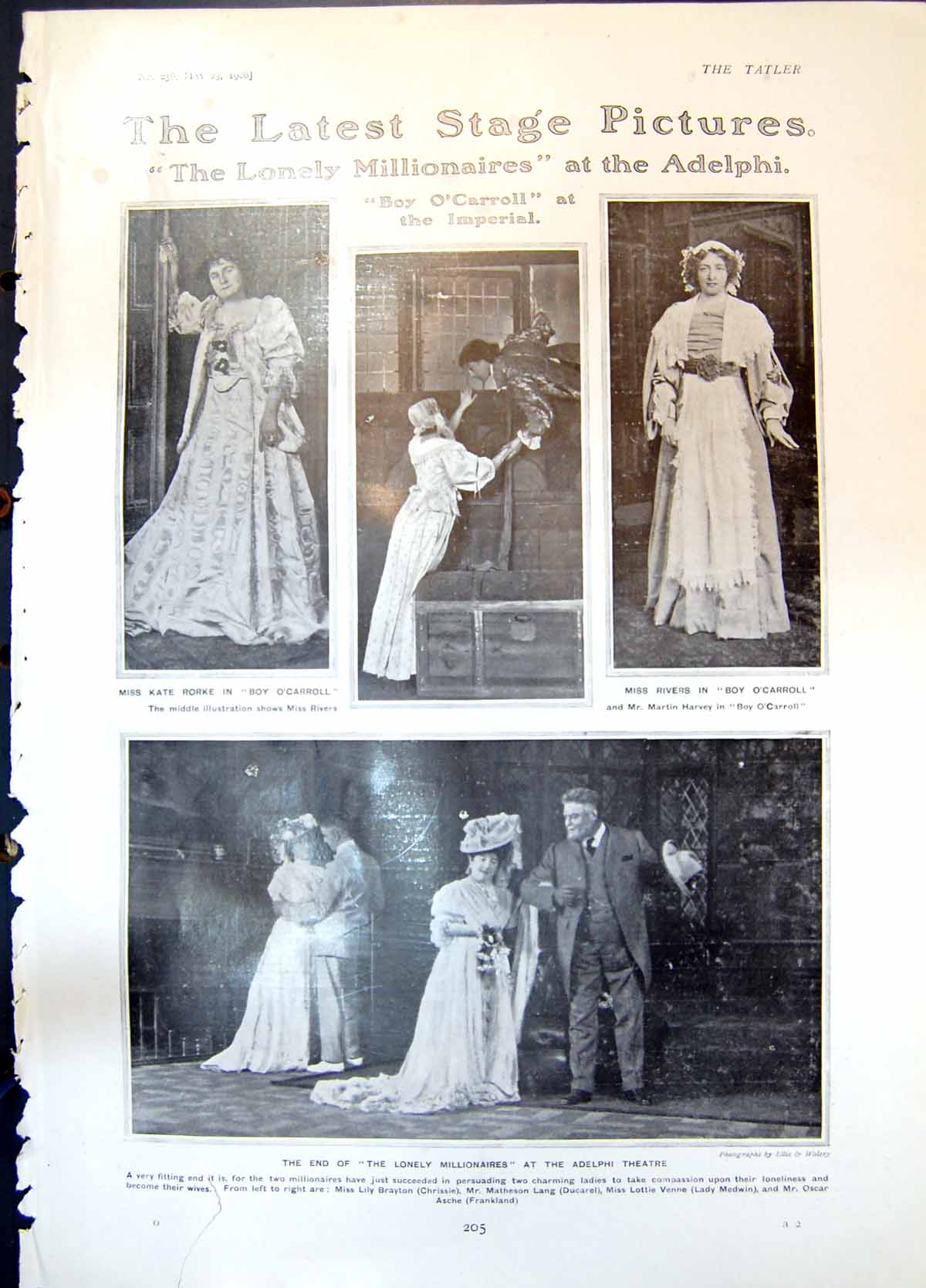 Old Lonely Millionaires Adelphi Boy O'Carroll Imperial Kate Rorke 190 20th
