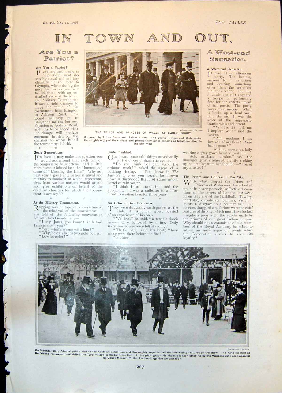Old Prince Princess Wales Earls Court Austrian Exhibition Lost Boy 19 20th