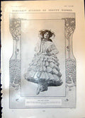 Old Antique Print Jennie Bateman Beauty Bath Aldwych Marie Tempest 1906 20th