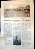 Old Print Golf St Andrews S Mure Ferguson Lincoln Cup Ob M Ephrussi 1906 20th