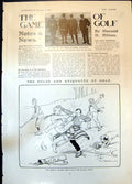 Old Print Golf Braid Fowler Fry Taylor London Foursome Walton Heath 1906 20th