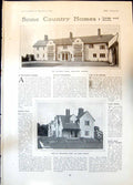 Antique Print Country Homes Greystoke Warwick Cottage Upper Warlingham 1906