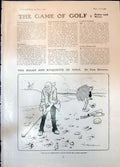 Antique Old Print Rules Golf Tom Browne Mr Mackenzie New Alban Edinburgh 1906