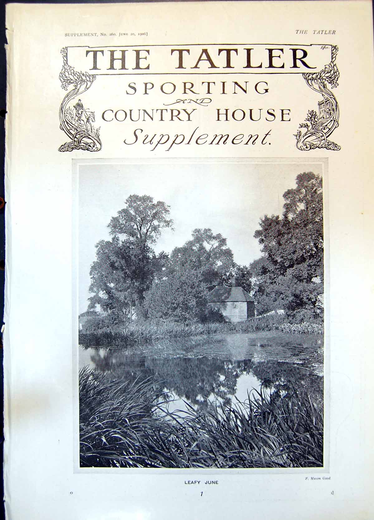 Old Leafy June F Mason Good Building Surrounded Tress Edge Water 1906 20th