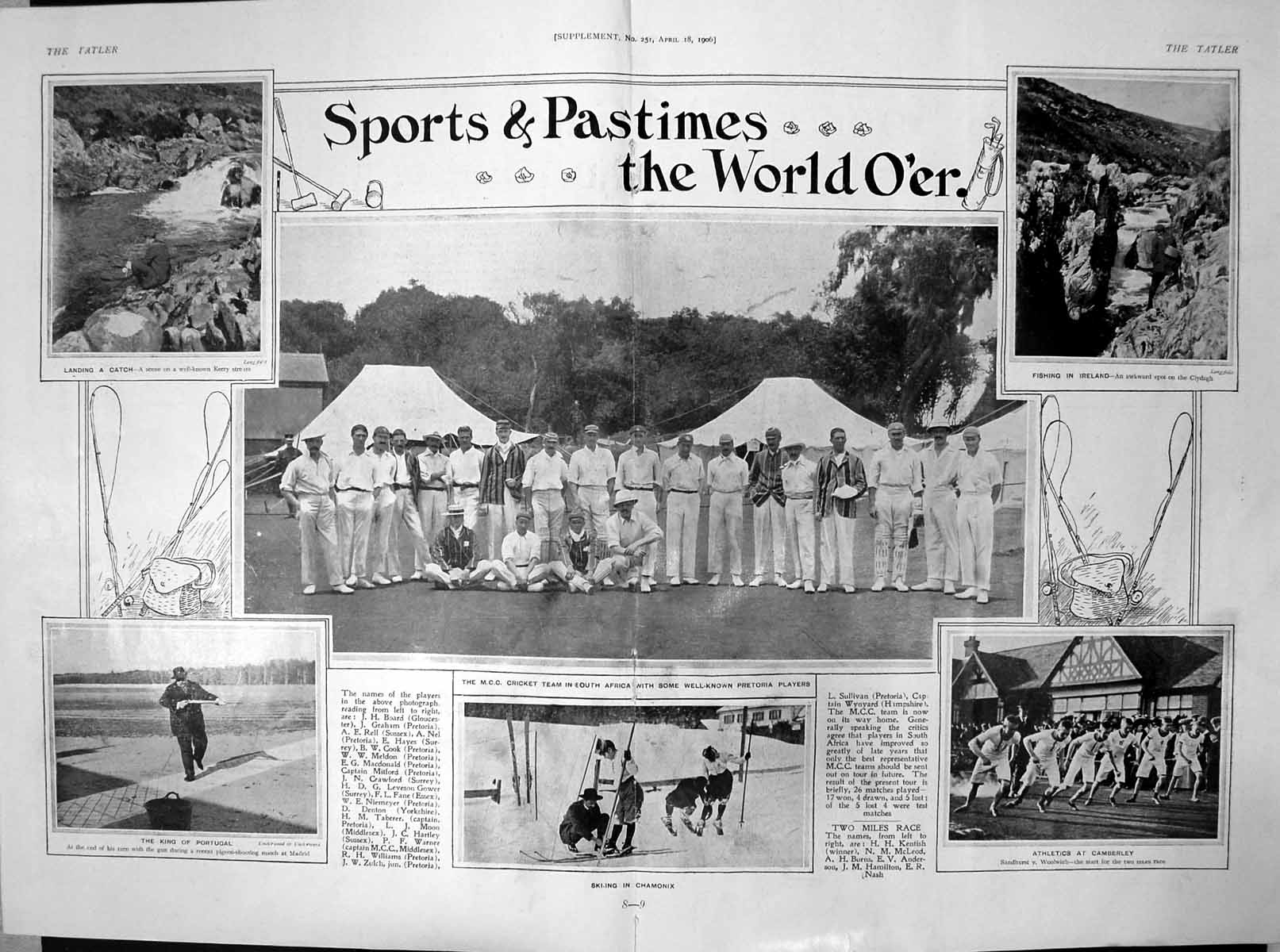 Old Fishing Ireland Ski-Ing Chamonix Athletics Camberley Cricket S Af