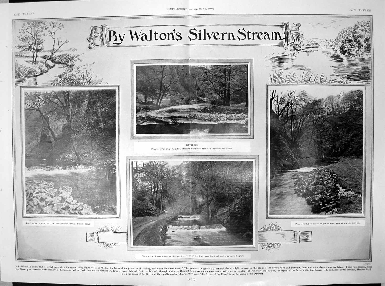 Old Banks Wye Derwent Dovedale Pike Pool Beresford Dale River Dove190 20th