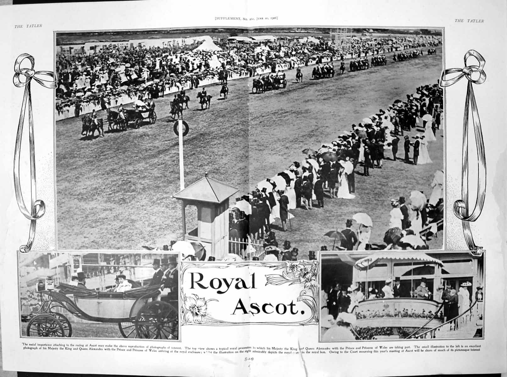 Old Royal Ascot Procession King Queen Alexandra Prince Princess Wales
