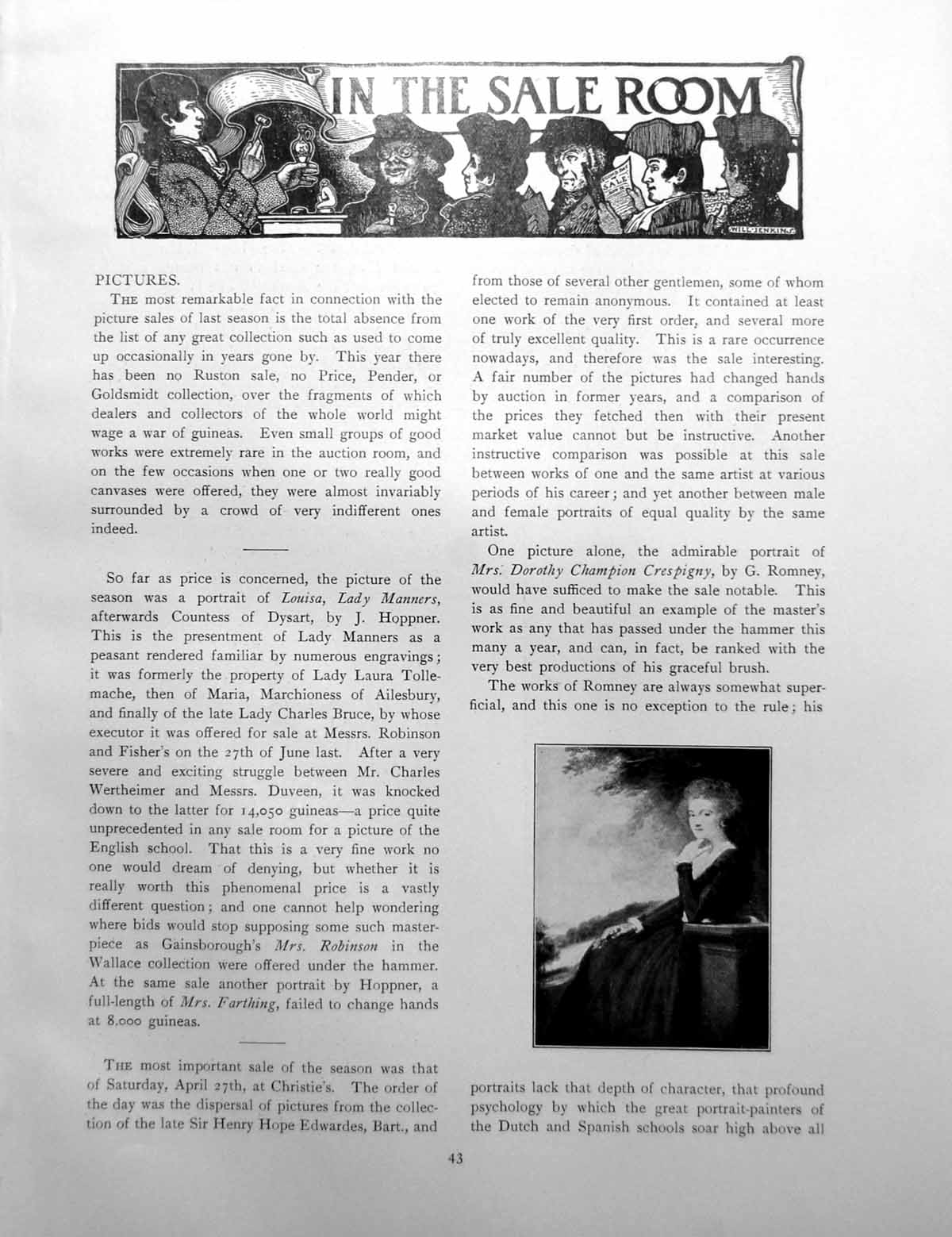 Old Print Sale Room Pictures Barrois Collection ManuscriptsPages 1901
