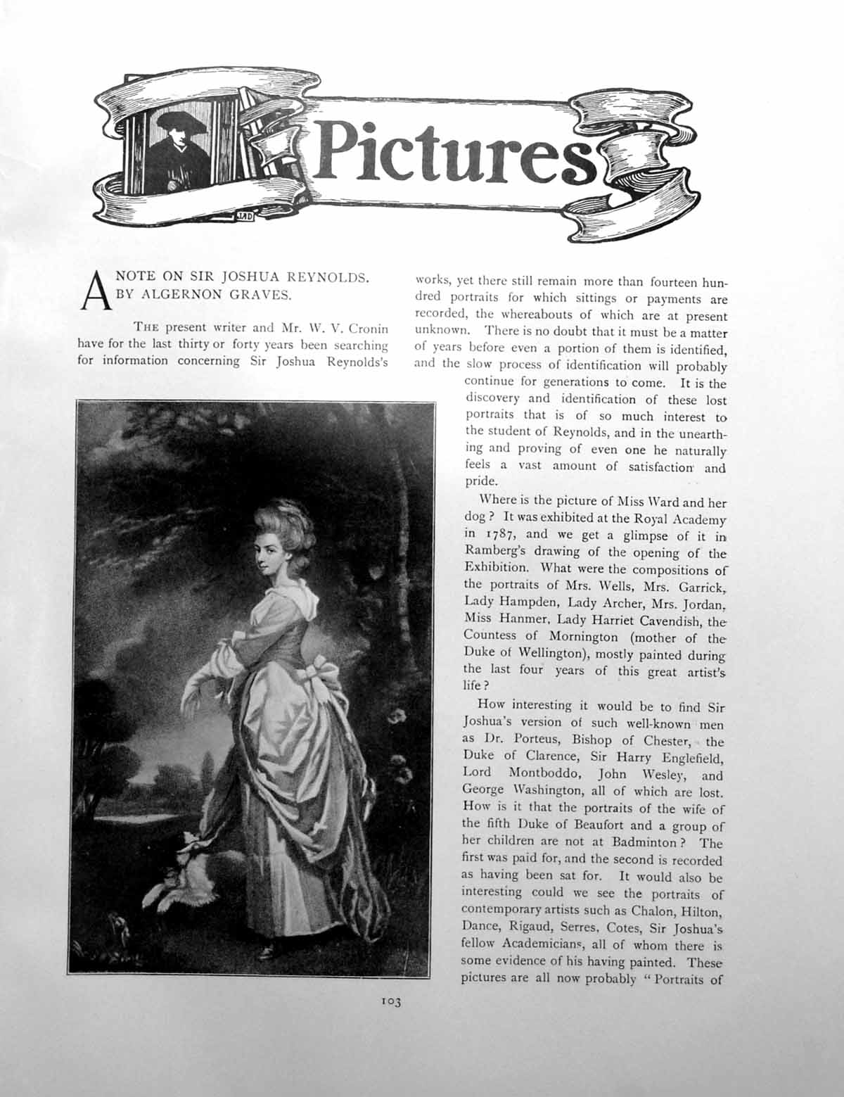 Antique Old Print Pictures A Note On Sir Joshua Reyns S CooperPages 1901