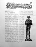 Antique Print Miscellaneous Rubbings Medieval Engraved BrassesPages 1901