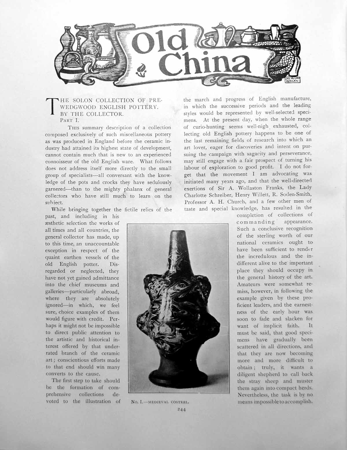 Antique Old Print Solon Collection Pre-Wedgewood English PotteryPages 1901