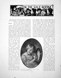 Antique Print Saleroom Pictures Girl Tambourine Corot DresdenPages 1902