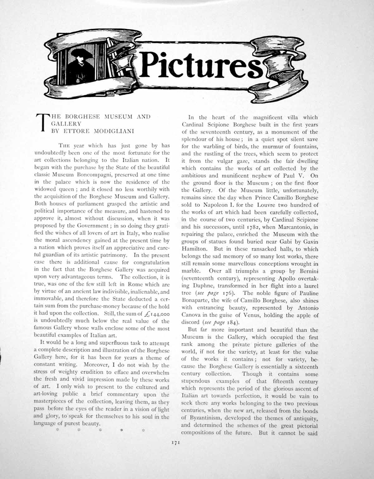Old Antique Print Borghese Museum Gallery Portrait MessinaPages 1902