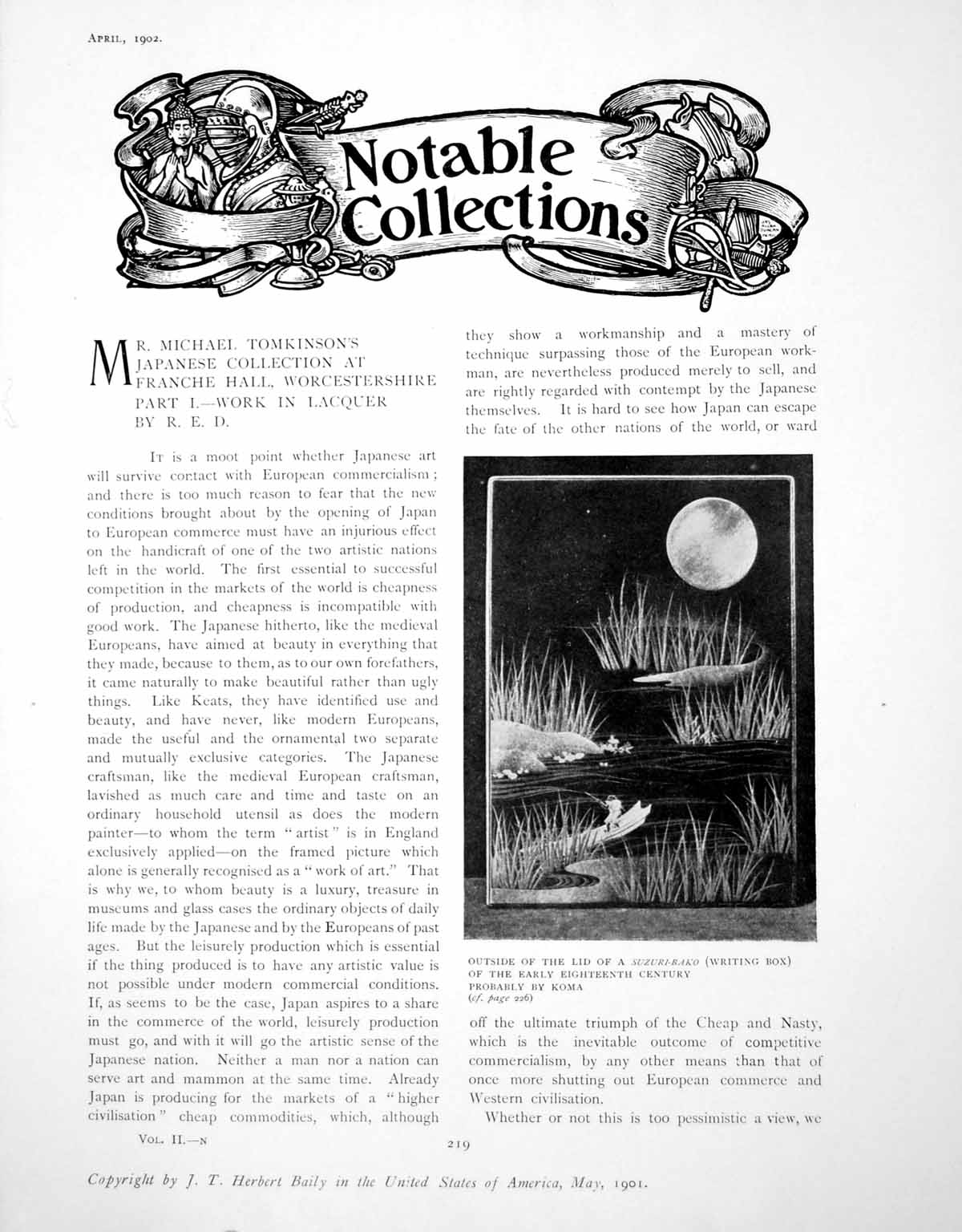 Antique Print M Tomkinson'S Japanese Collection Franche Hall IPages 1902