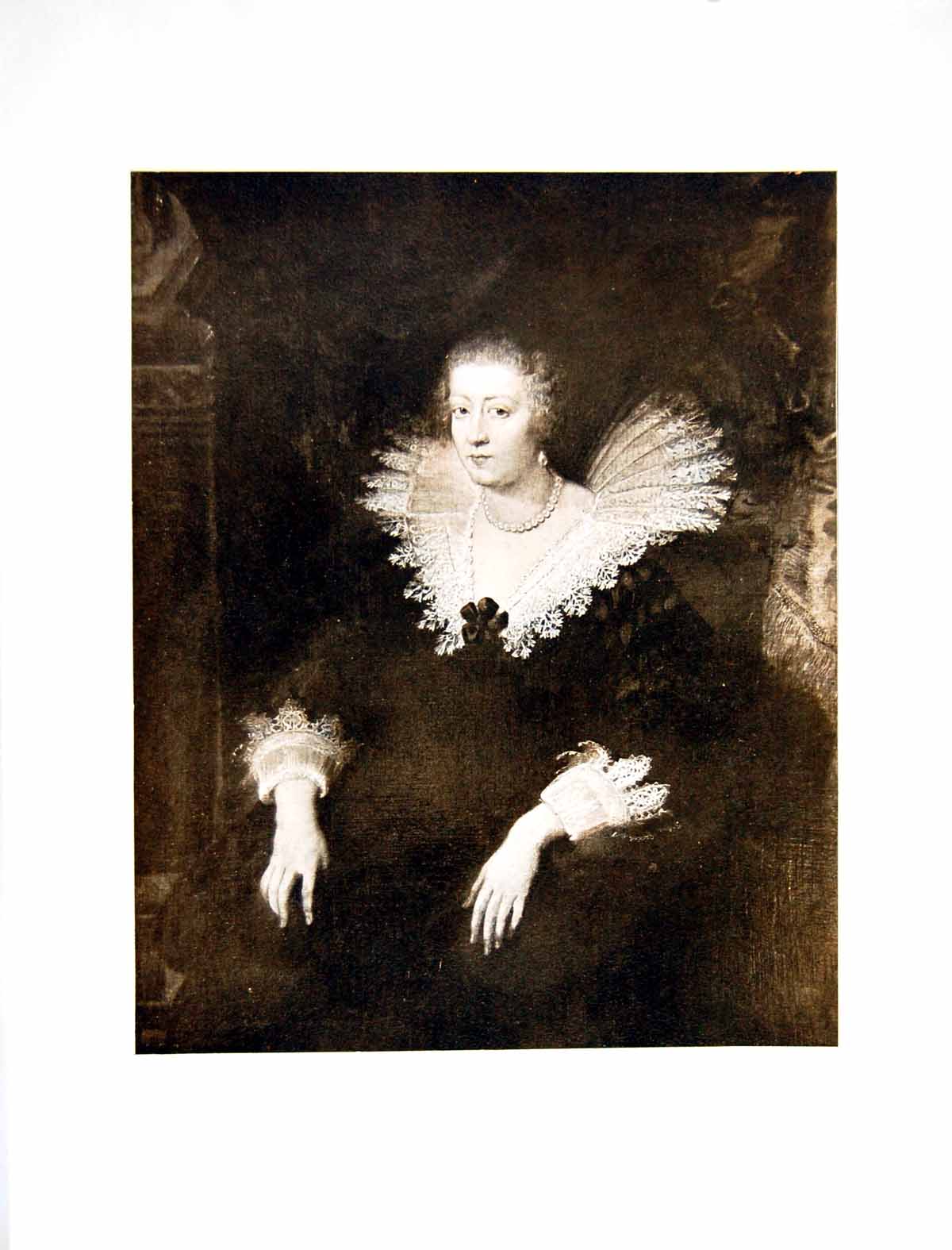 Original Old Antique Print Portrait A Princess The Royal House France 1902 20th