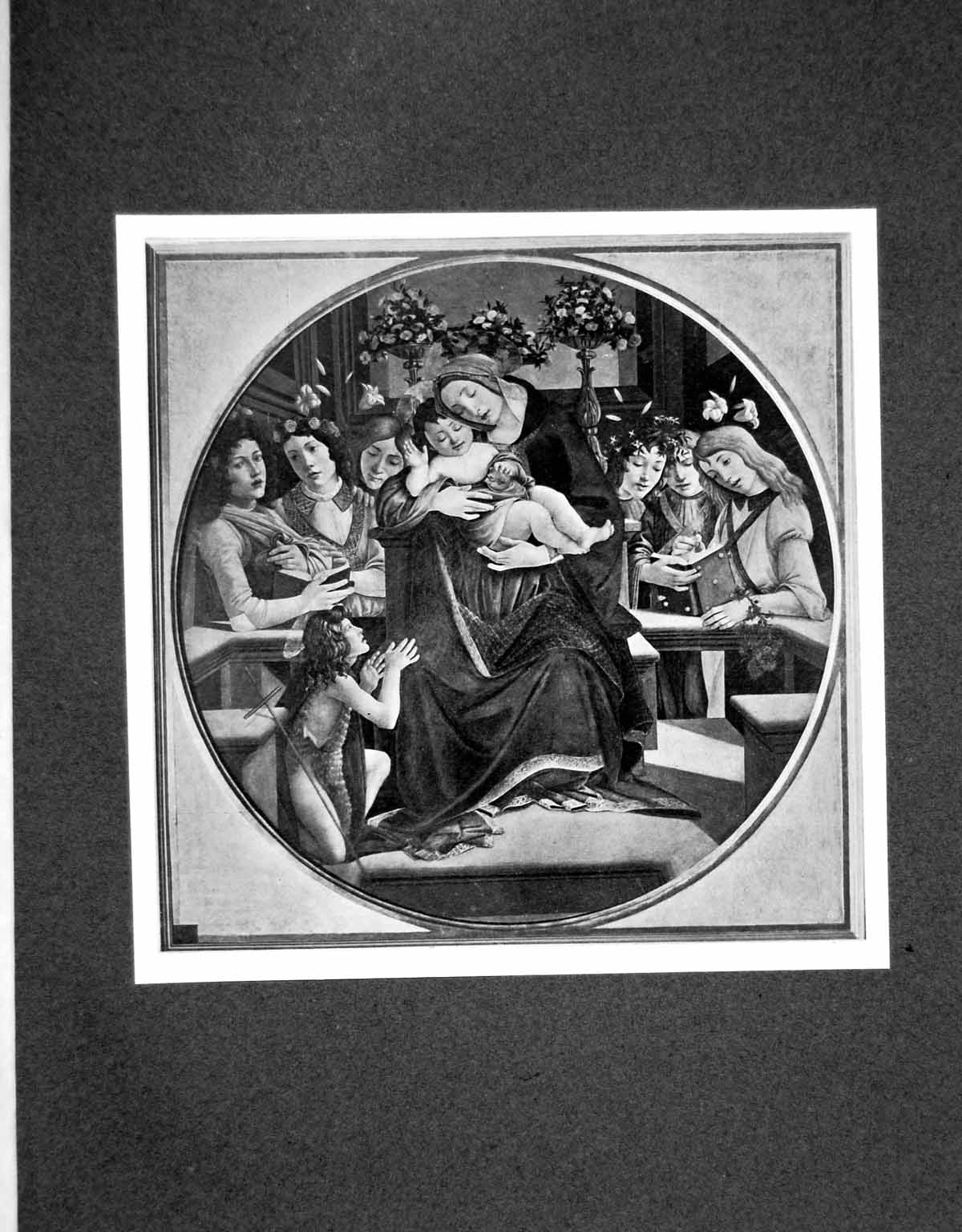 Antique Print The Virgin And Child With St. John And Angels Botticelli 1902
