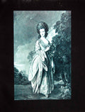 Original Old Antique Print Mrs Beaufoy By Thomas Gainsborough 1902 20th Century