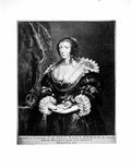 Antique Old Print Henrietta Maria Queen Charles I By Sir Anthony Vandyke 1902