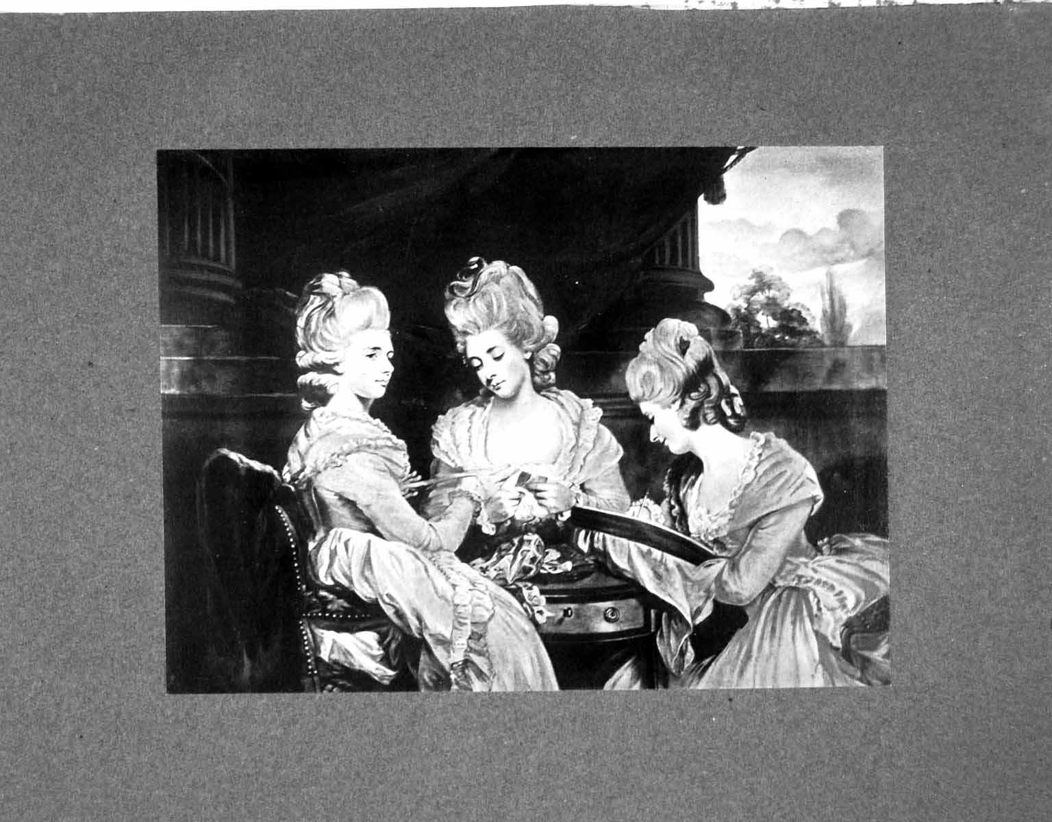 Original Old Antique Print The Ladies Waldegrave Painted Sir Joshua Reyns 1902