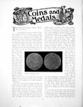 Antique Print Coins And Medals The English Silver Crown PiecePages 1902