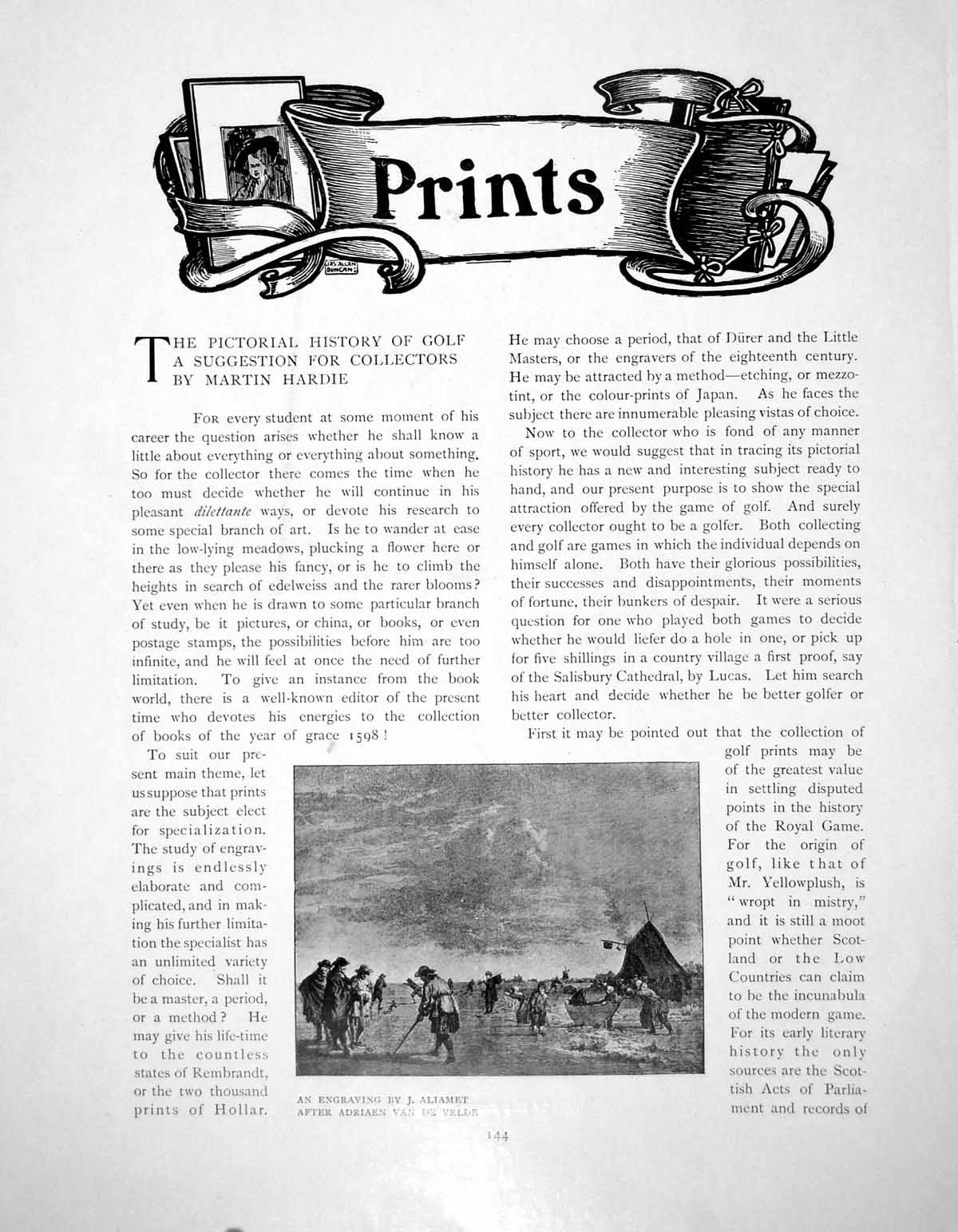 Antique Print Pictorial History Golf Suggestion For CollectorsPages 1902