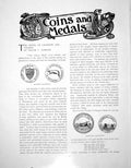 Antique Old Print Coins And Medals The Media Charitie And ChangePages 1902
