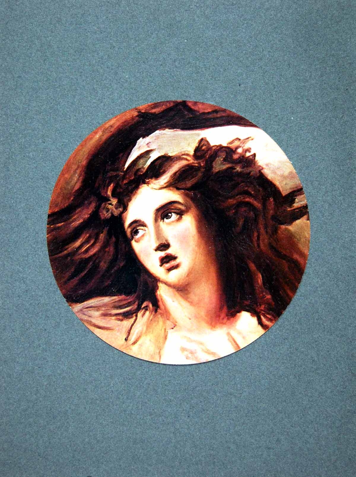Old Antique Print Emma Hart Lady Hamilton George Romney Nat Gallery 1902 20th