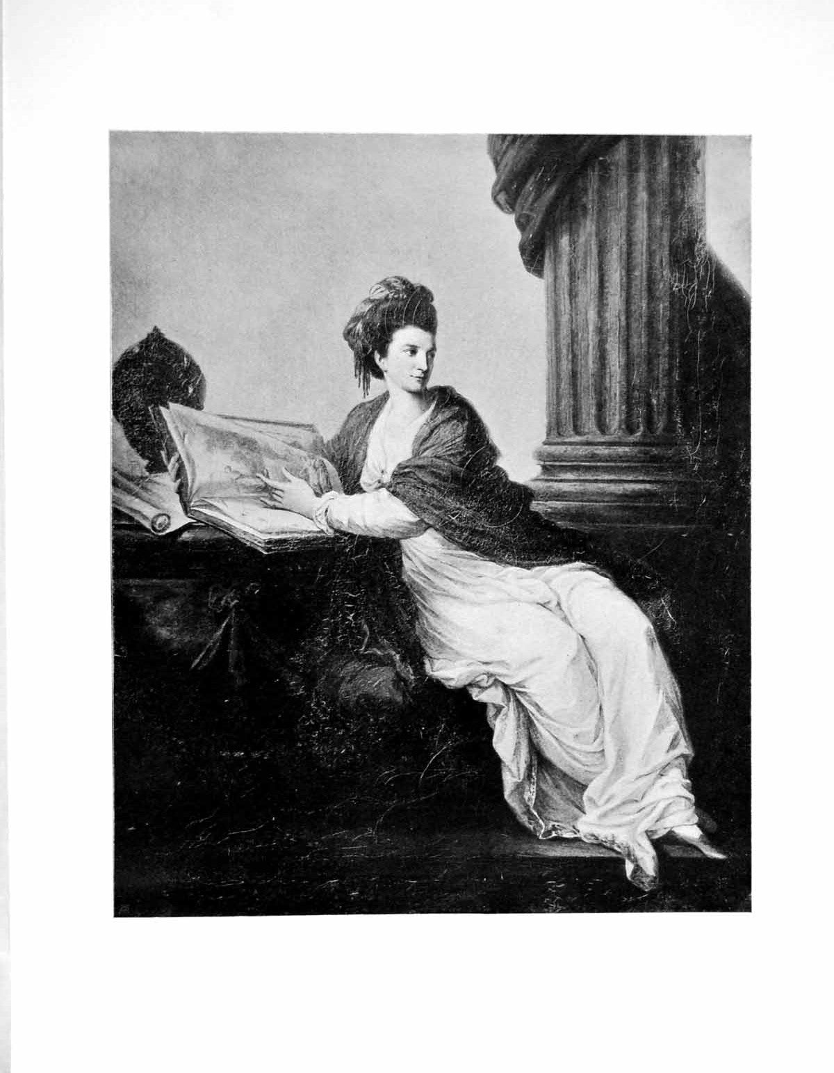 Original Old Antique Print Margaret Countess Lucan Angelica Kauffman 1902 20th