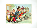 Original Old Antique Print John Bull Going Wars Facsimile Colour J Gillray 1902