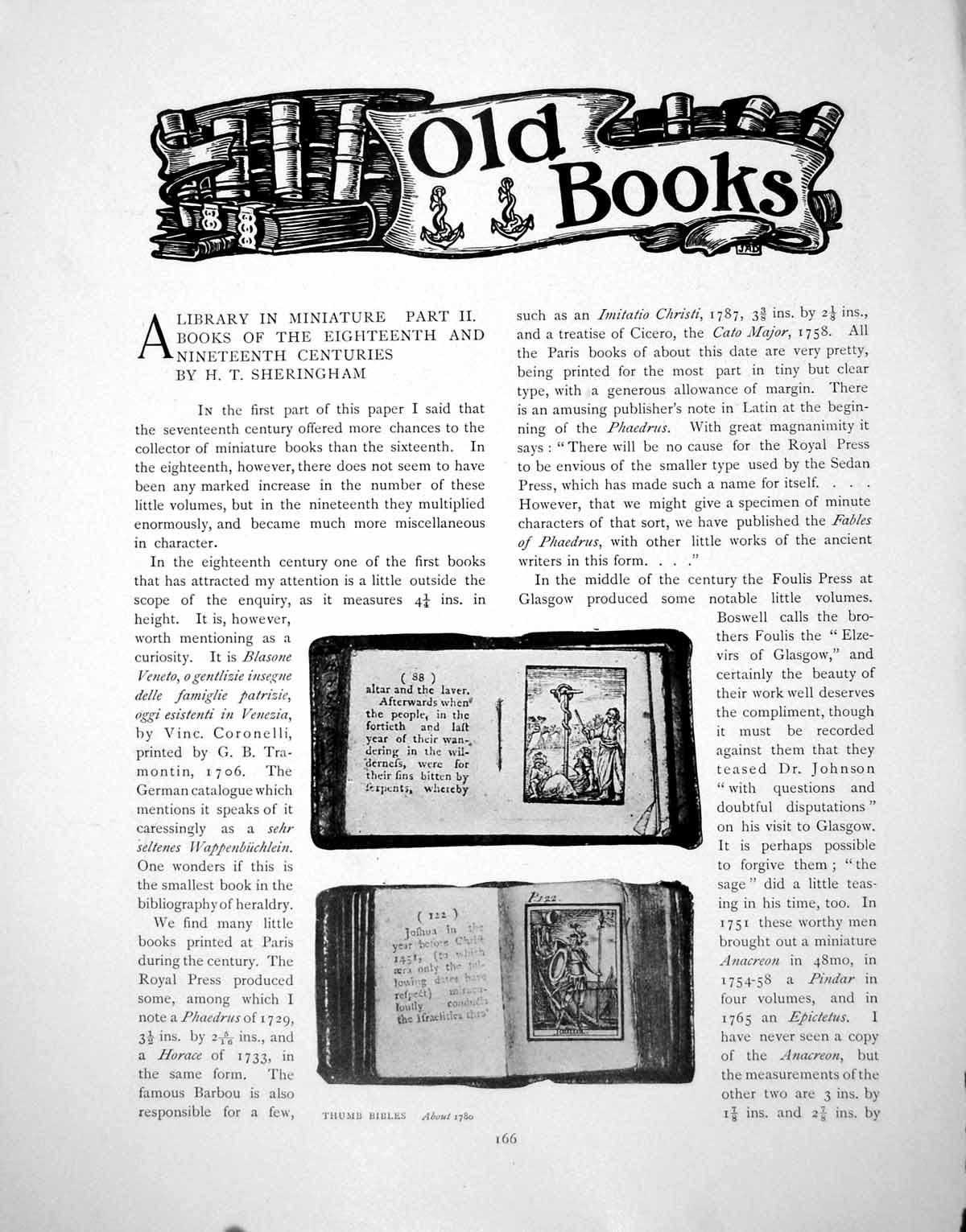Old Print Library In Miniature Part Ii Books C 18th And C 19thPages 1902
