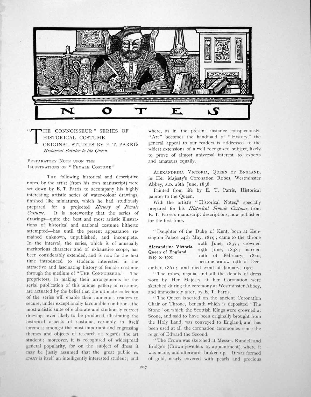 Antique Old Print Notes Cabinet The Time Charles Ii CandlesticksPages 1902