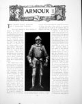 Antique Print The Madrid Royal Armoury Parade Armour Charles VPages 1902