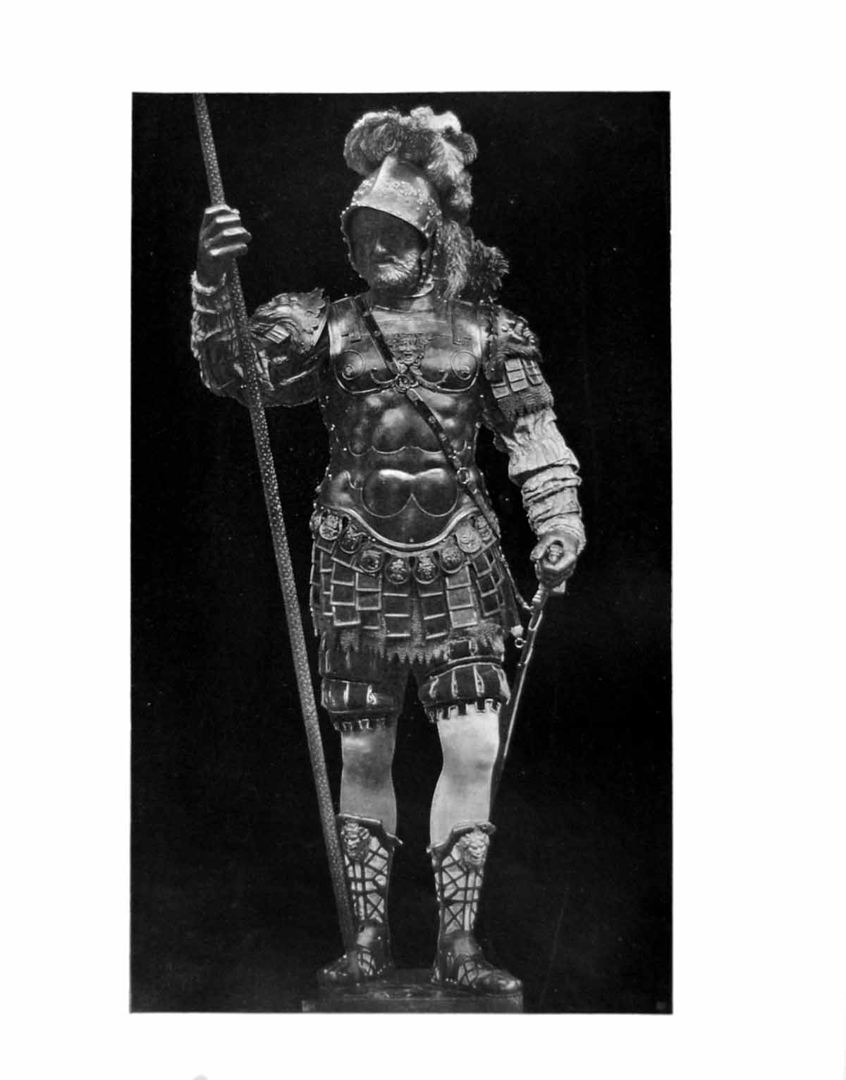 Original Old Antique Print Roman Armour Charles V Bartolommeo Campi Pesaro 1902