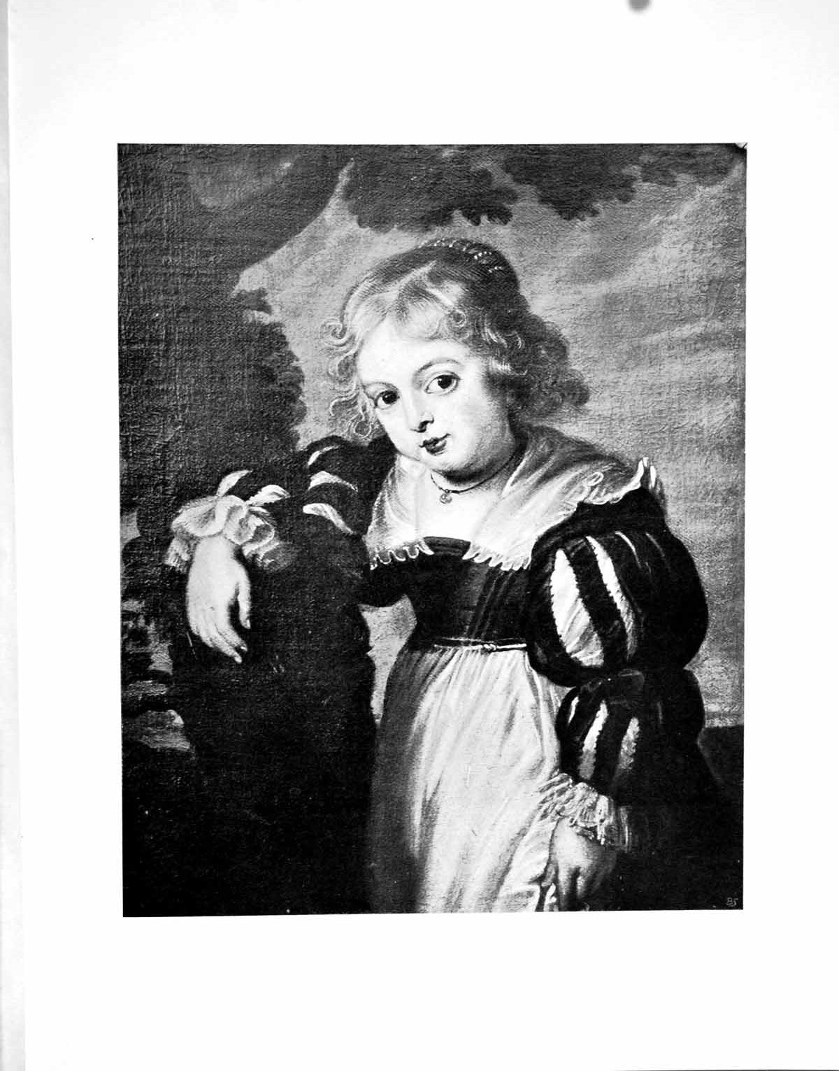 Original Old Antique Print Rubens Portrait Entitled A Daughter Rubens 1902 20th