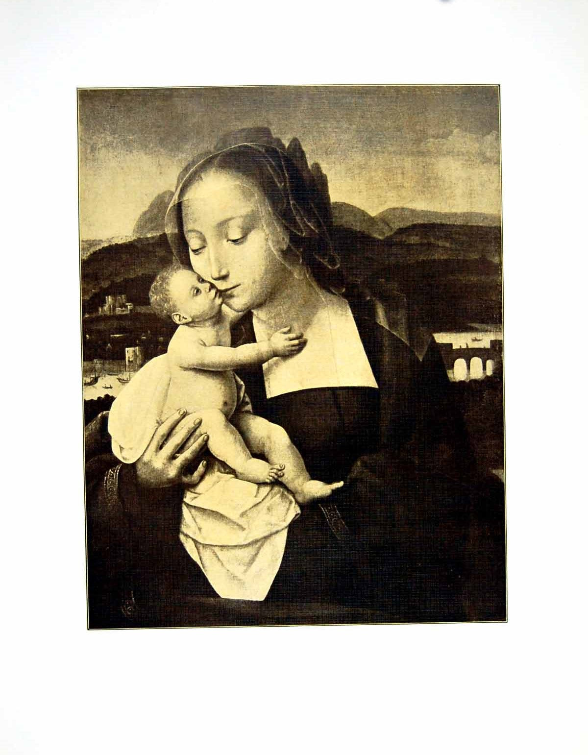 Antique Old Print Virgin And Child Quentin Matsys Huybrechts Collection 1902