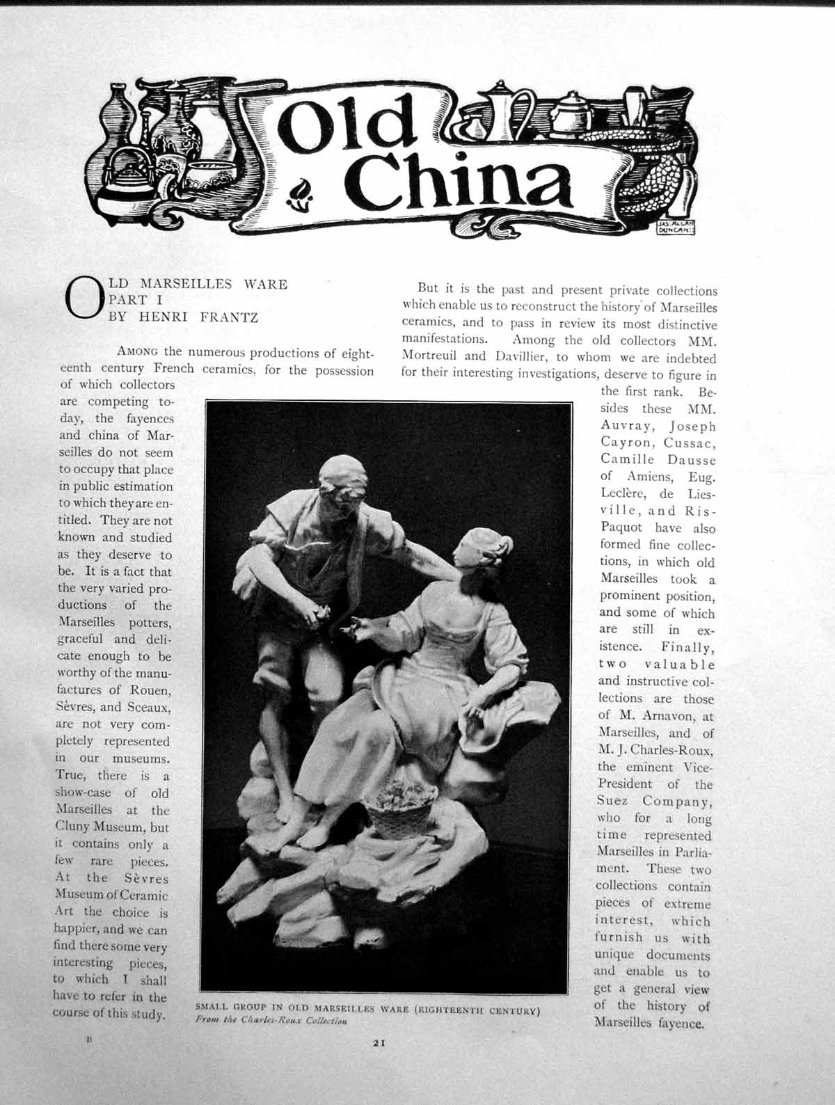 Old Antique Print China Marseilles Ware Part I Small GroupPages 1903