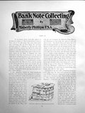 Old Antique Print Bank Note Collecting Town Hutch NewcastlePages 1903