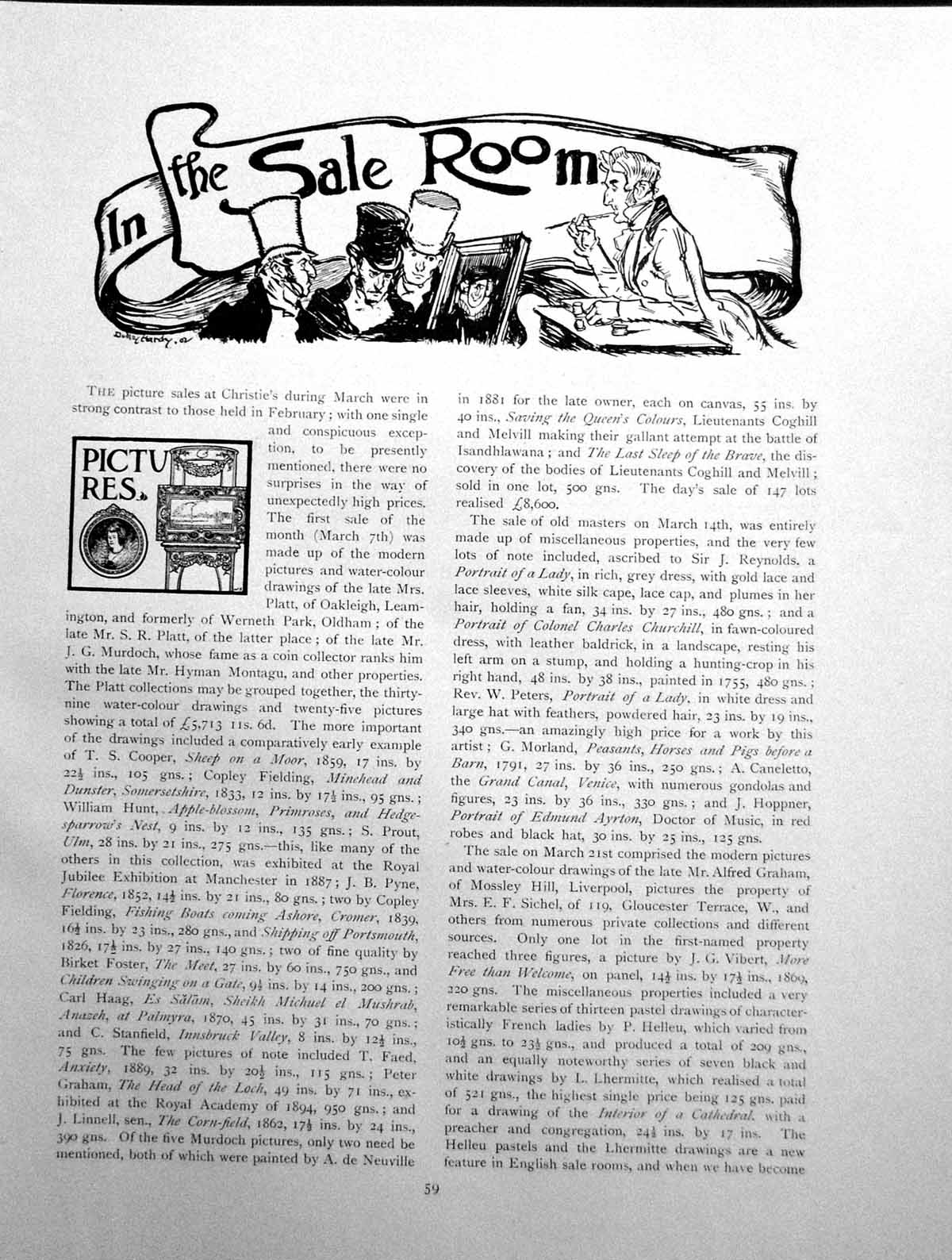 Old Print Sale Room Pictures Medals China Miniatures SilverPages 1903