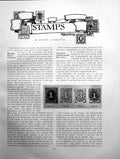 Antique Old Print Stamps Australian Commonwealth First Issue NewPage 1903