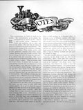 Antique Old Print Stamps Leather Bottle Sign Barnaby Rudge BookPages 1903