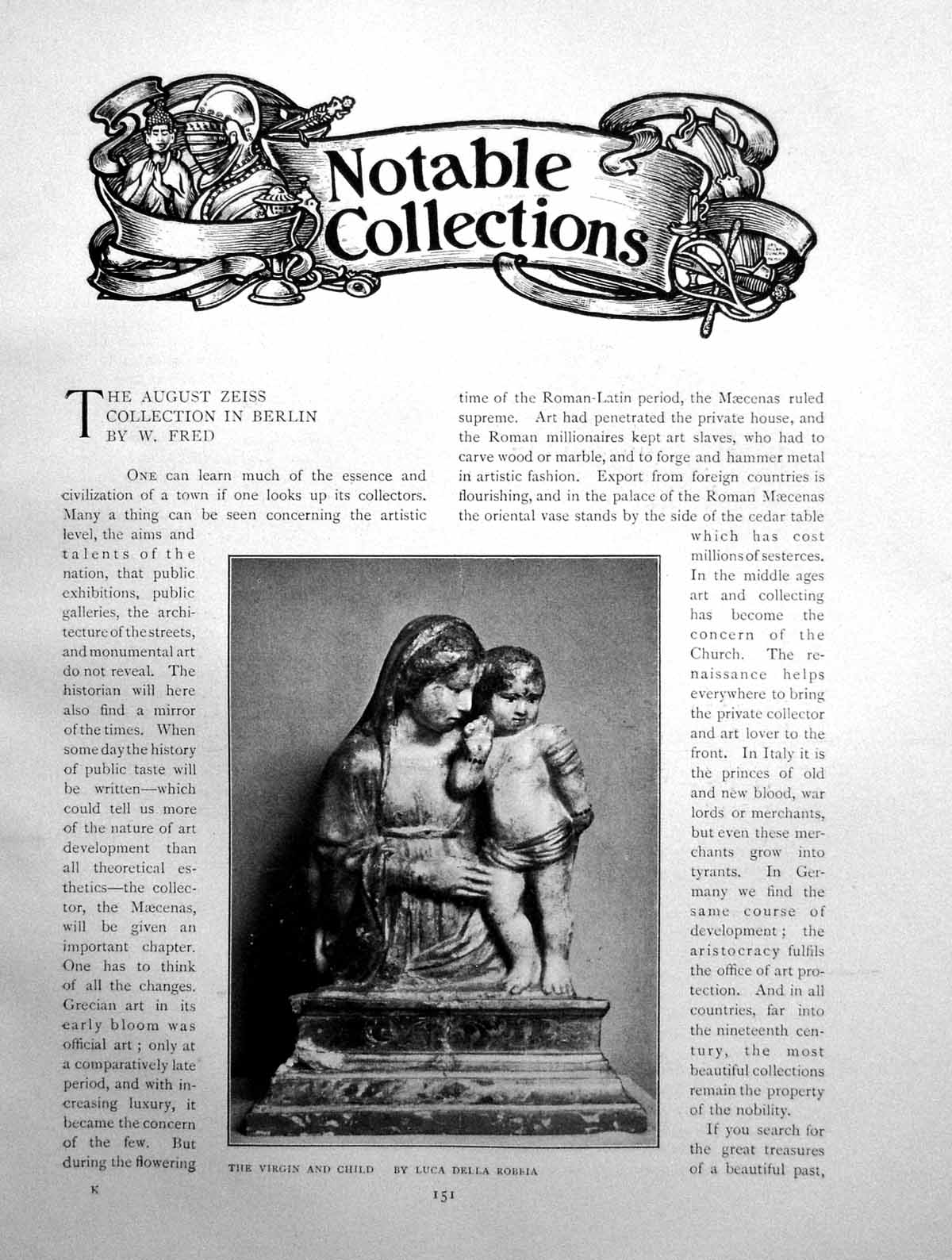 Old Print August Zeiss Collection In Berlin Virgin And ChildPages 1903