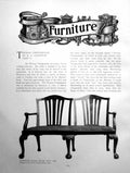Old Print Furniture Thomas Chippendale Part I Walnut SetteePages 1903
